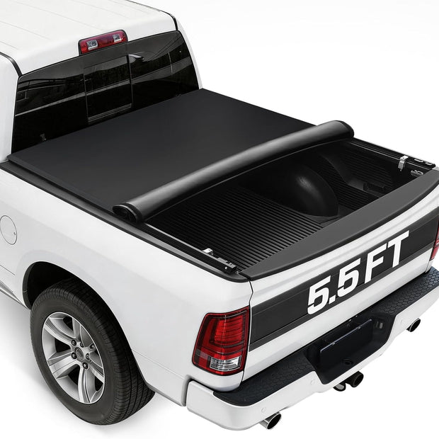 Soft Roll-up Truck Bed Tonneau Cover Compatible with 2015-2026 Ford F150 with 5.5ft Bed, 26.5oz Vinyl Soft Truck Bed Cover, Weather Resistant Short Bed Cover