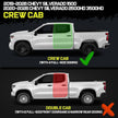 Truck running boards compatible with 2019-2026 chevy silverado/gmc sierra 1500 crew cab, 2020-2026 silverado/sierra 2500hd 3500hd crew cab. It does not fit double cab with 2 narrow rear doors, 2019 silverado 1500 ld, or 2019 sierra 1500 limited.