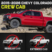 Truck running boards compatible with Chevy Colorado/ Gmc Canyon 2015-2026 Crew Cab with 4 full-size doors. It does not fit for Extended Cab with 2 half-size rear soors.