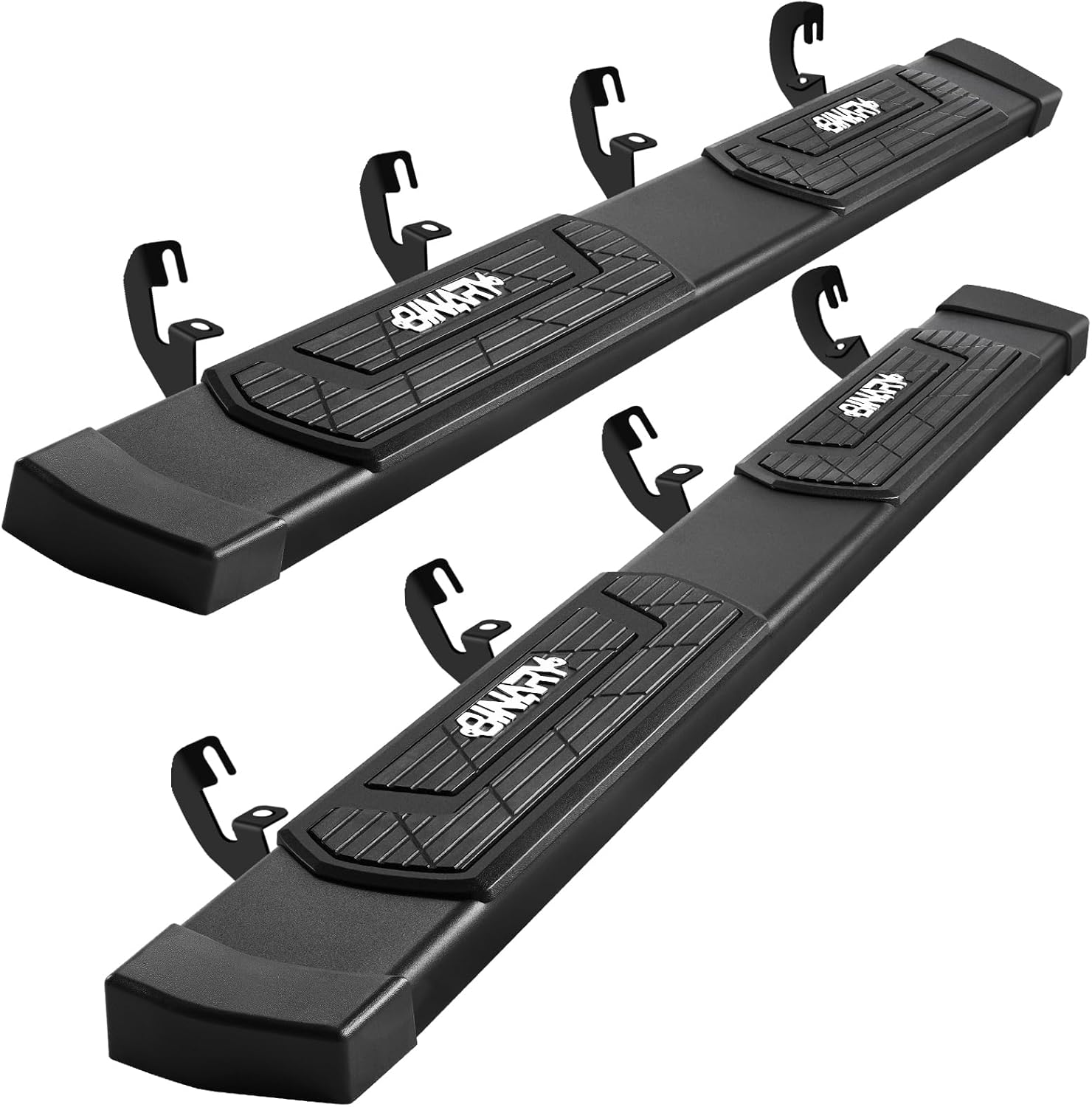 Running Boards Compatible with 2019-2026 Chevy Silverado/GMC Sierra 1500 Crew Cab, 20-26 Silverado/Sierra 2500HD 3500HD. 6 Inch Carbon Steel Nerf Bars Step Bars Made with Carbon Steel.