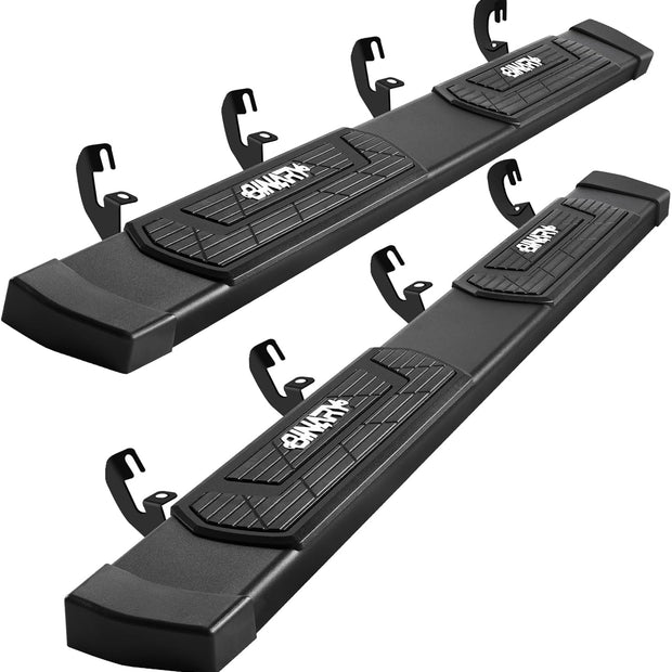 Running Boards Compatible with 2019-2026 Chevy Silverado/GMC Sierra 1500 Crew Cab, 20-26 Silverado/Sierra 2500HD 3500HD. 6 Inch Carbon Steel Nerf Bars Step Bars Made with Carbon Steel.