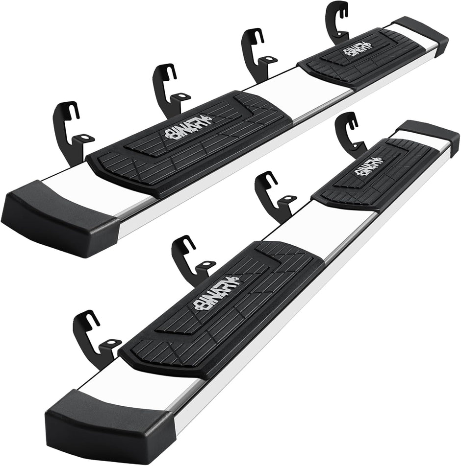 6 Inch Running Boards Compatible with 2009-2018 Dodge Ram 1500 Crew Cab(Incl. 2019-2024 Classic), 2010-2026 Ram 2500 3500, High Light Stainless Steel Step Bars Nerf Bars Steps.