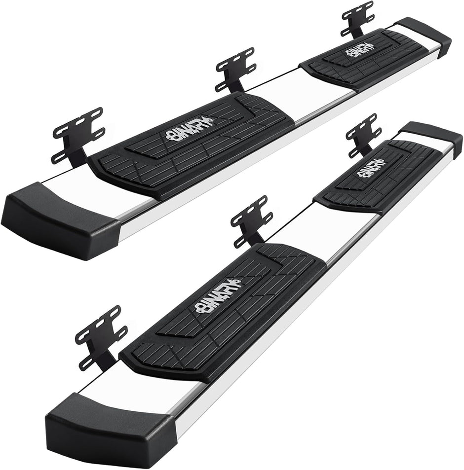 Binary Star 6 Inch Running Boards Compatible with 2019-2026 Ram 1500 Crew Cab (excl. Classic/2500/3500), Ram 1500 Rock Sliders Nerf Bars Step Bars Made with High Light Stainless Steel.