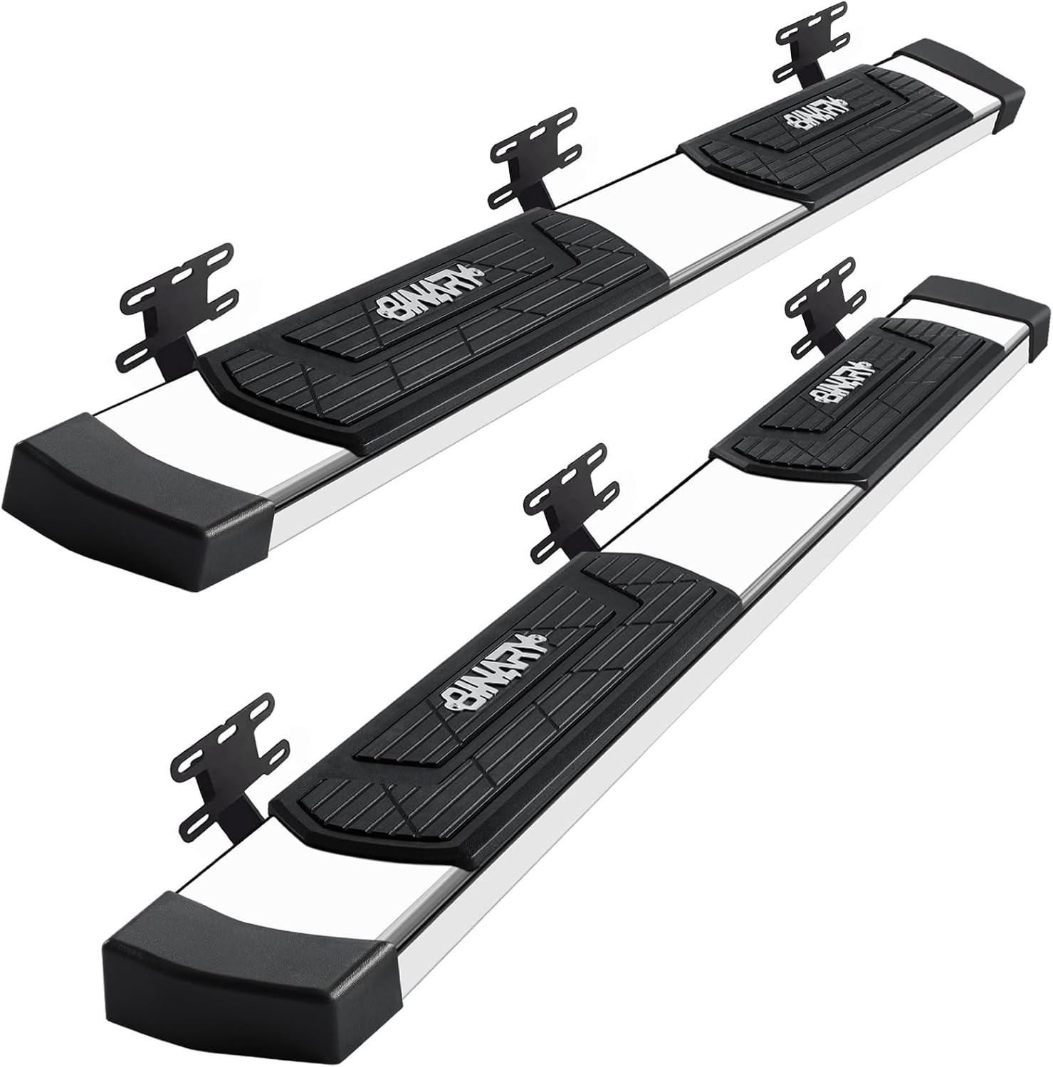 Binary Star 6 Inch Running Boards Compatible with 2019-2026 Ram 1500 Crew Cab (excl. Classic/2500/3500), Ram 1500 Rock Sliders Nerf Bars Step Bars Made with High Light Stainless Steel.