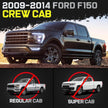 Truck running boards compatible with 2004-2014 ford f150 super crew cab with 4 full-size doors. Not compatible with super cab with 2 narrow rear doors.