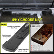 Running boards crafted from high-gloss stainless steel and featuring anti-slip plastic steps, are capable of supporting up to 500 LBS.
