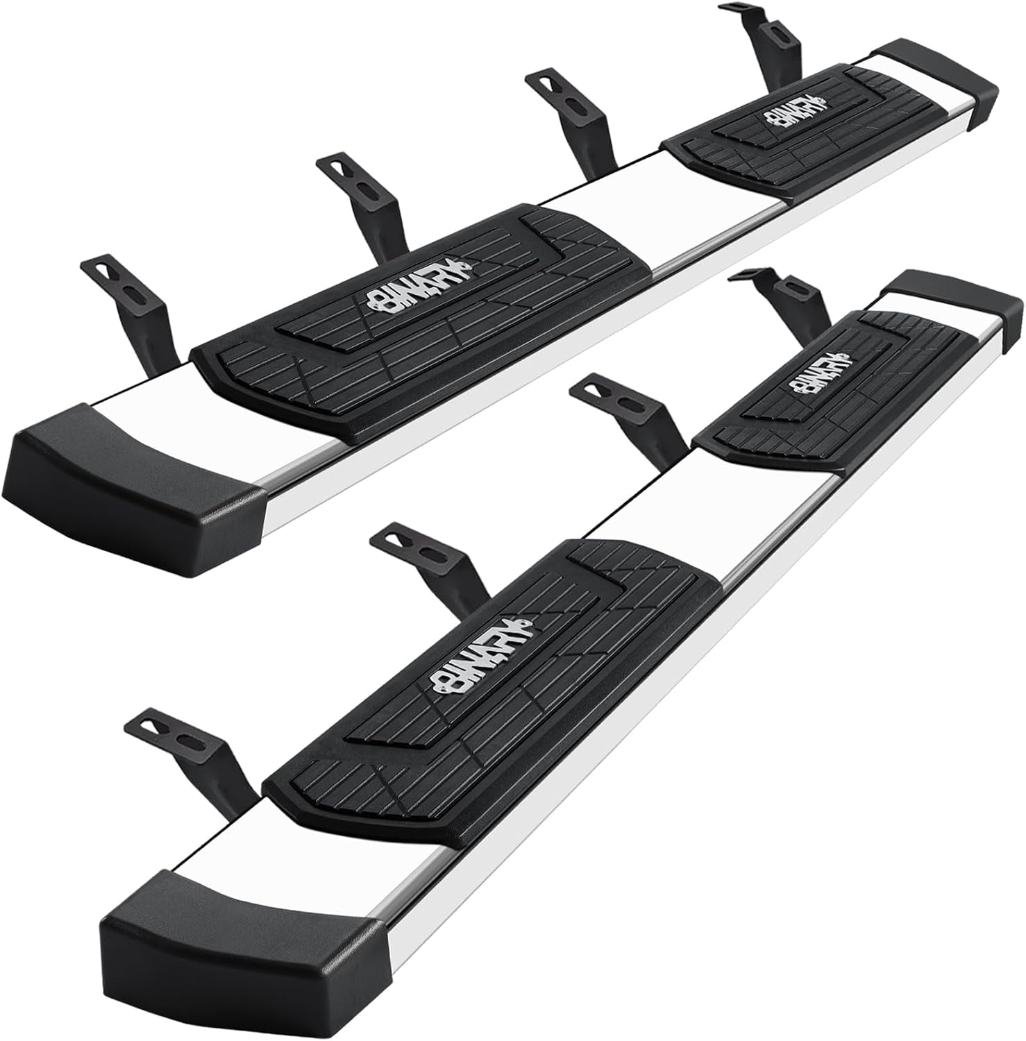 6 Inch Running Boards Compatible with 2024-2026 Toyota Tacoma Double Cab with 4 Full-Size Doors. High Light Stainless Steel Step Bars with Non-Slip Plastic Pads, Nerf Bars for Tacoma.