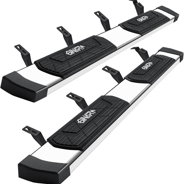 6 Inch Running Boards Compatible with 2024-2026 Toyota Tacoma Double Cab with 4 Full-Size Doors. High Light Stainless Steel Step Bars with Non-Slip Plastic Pads, Nerf Bars for Tacoma.