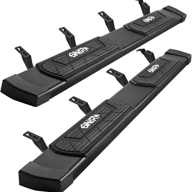 6 Inch Running Boards Compatible with 2024-2026 Toyota Tacoma Double Cab with 4 Full-Size Doors. Side Steps Nerf Bars for Tacoma, Step Bars Non-Slip Plastic Pads Made with Carbon Steel